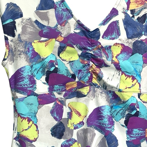 Title Nine Floral Diamalete Colorful Activewear Athletic Dress Size Medium - Picture 5 of 16
